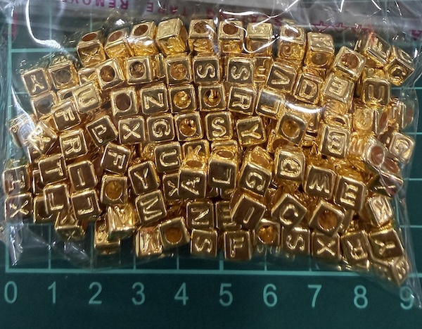 Bead Letter Gold